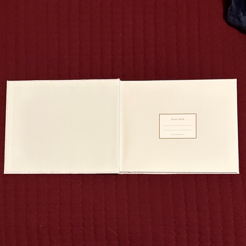 Rifle Paper Company New Floral Guest Book with Blue and Gold Accents - Picture 4 of 8